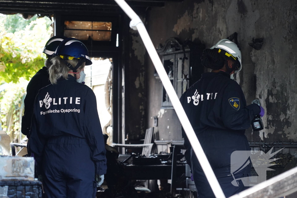 Aanhouding bij grote brand in woning