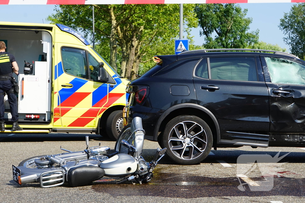 Motorrijder gewond na ongeval met auto