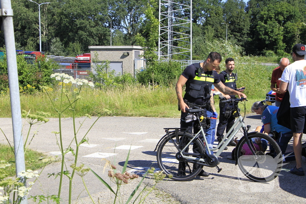 Fietsers botsen op elkaar