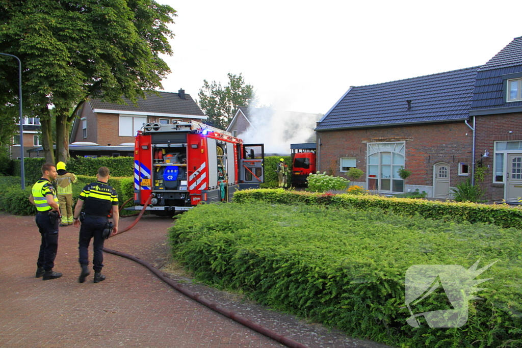 Veel rook bij brand in sauna