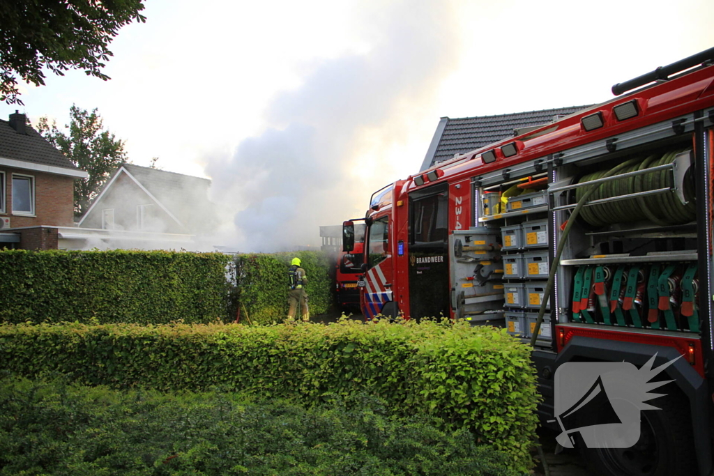 Veel rook bij brand in sauna