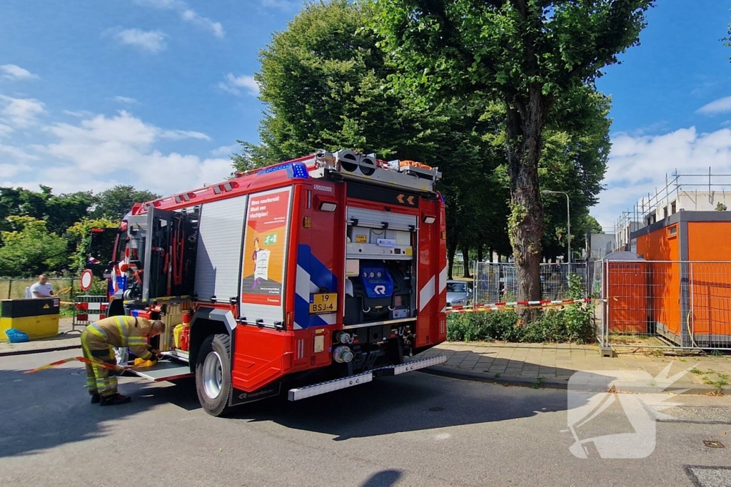 Gasleiding geraakt tijdens werkzaamheden