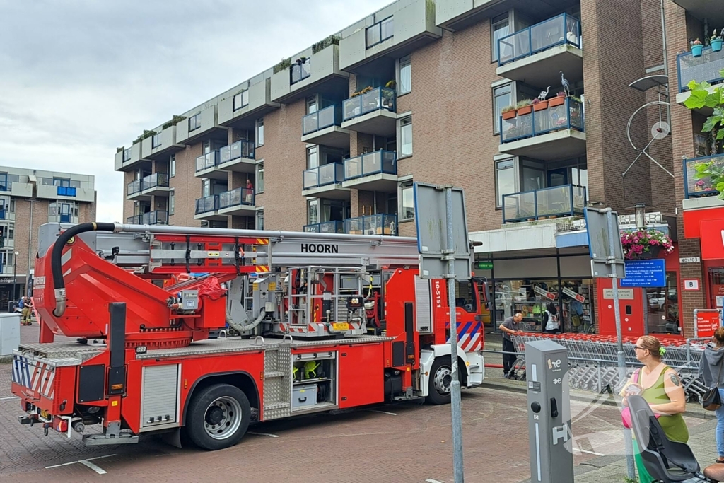 Veel rookontwikkeling door brand op eerste etage