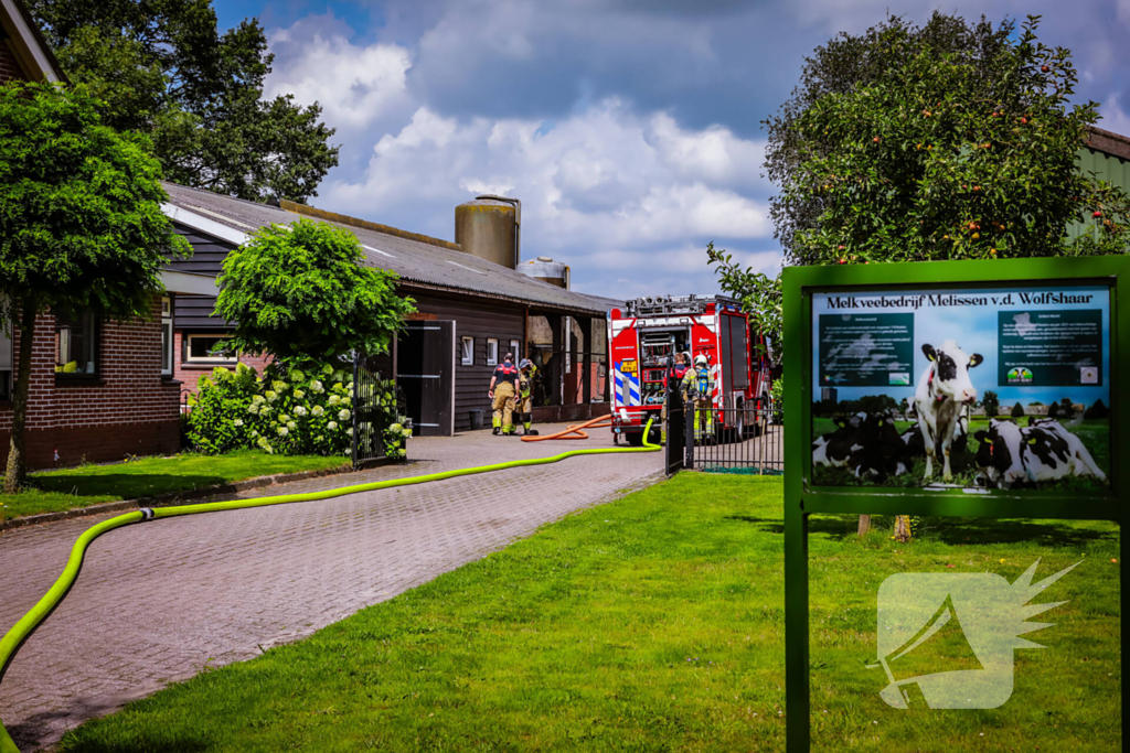 Veel rook bij brand in schuur