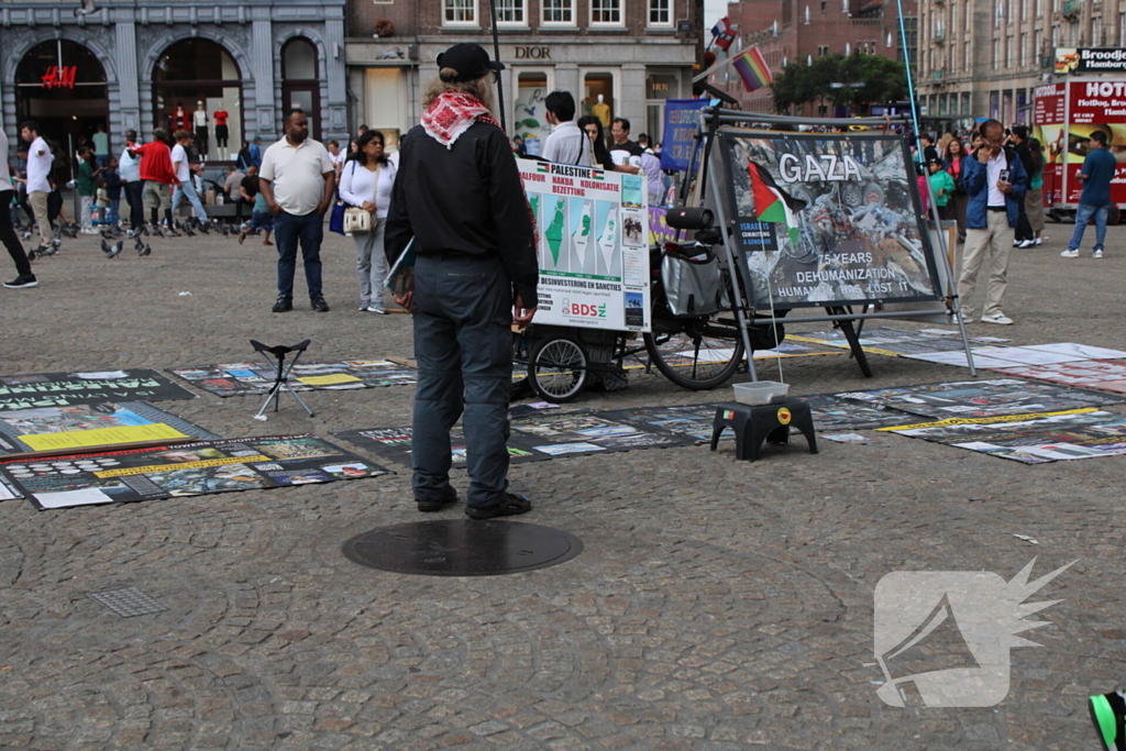 Kleine demonsratie voor free-palestina