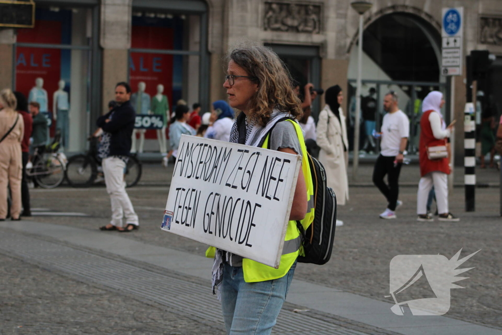 Kleine demonsratie voor free-palestina