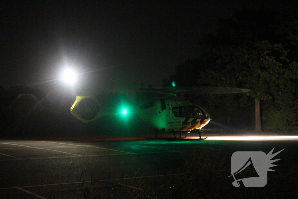 Traumahelikopter landt voor medisch incident