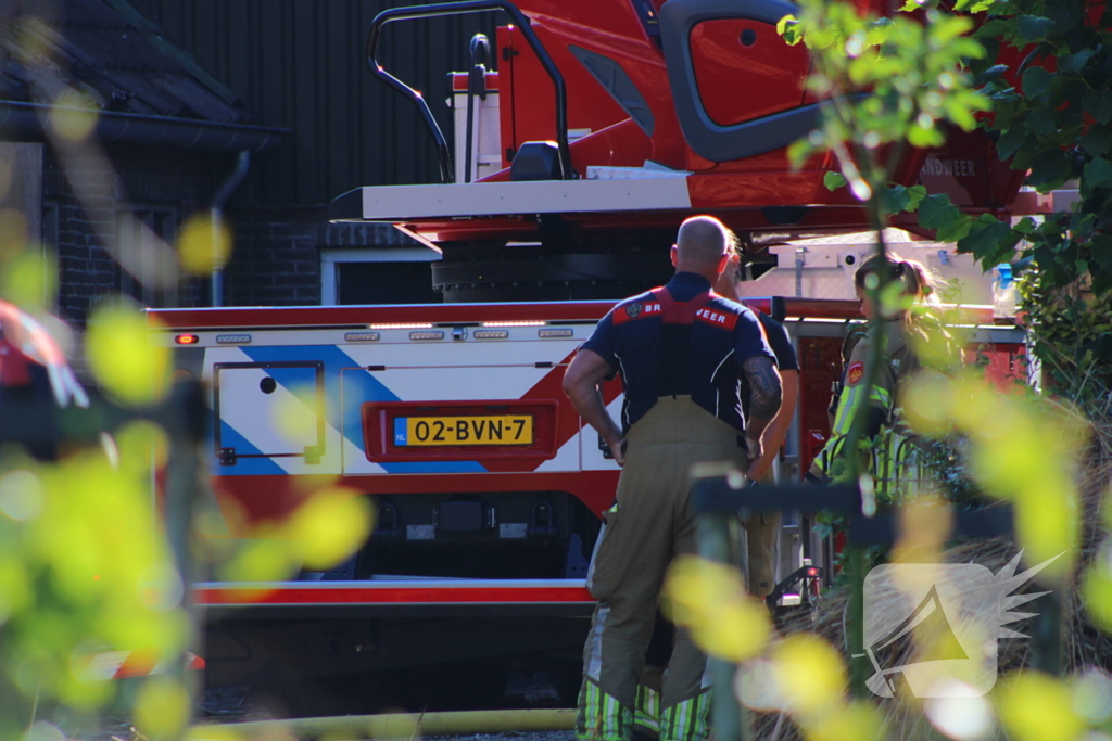 Veel schade na rietendakbrand bij geitenboerderij