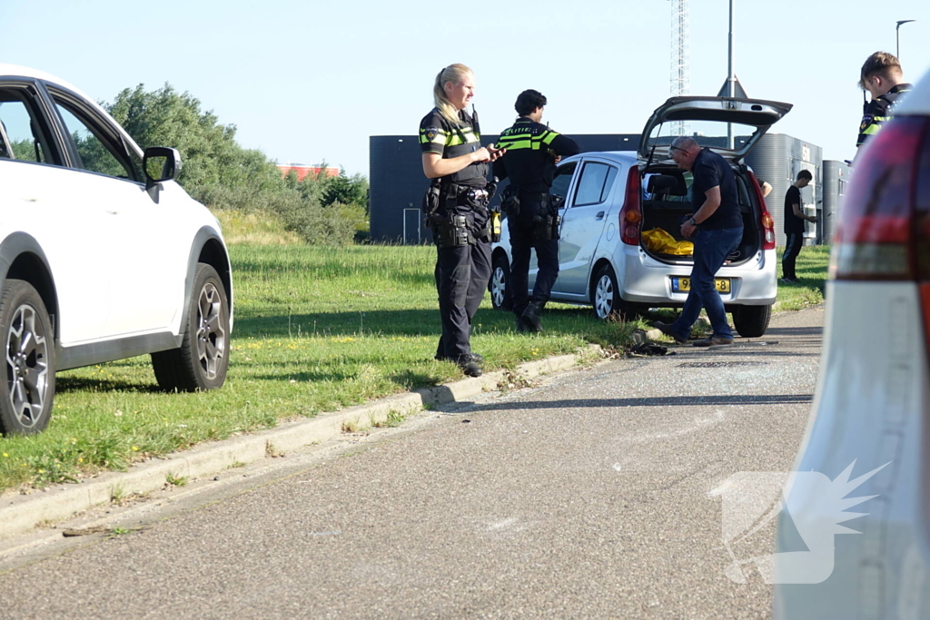 Voertuigen beschadigd na botsing