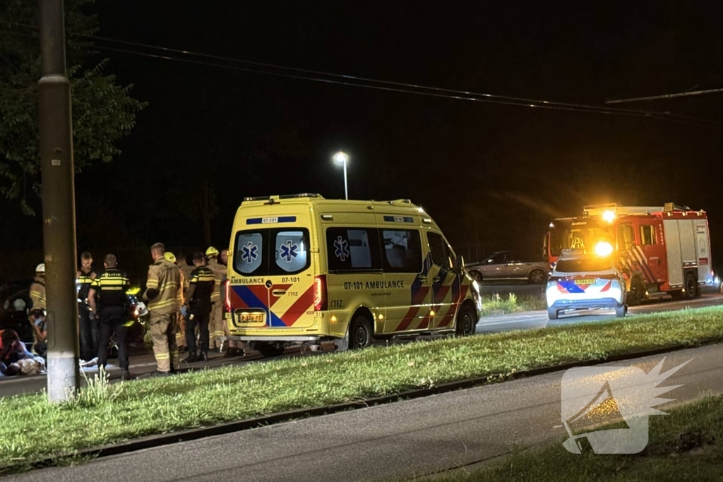 Automobilist raakt van weg en botst tegen boom