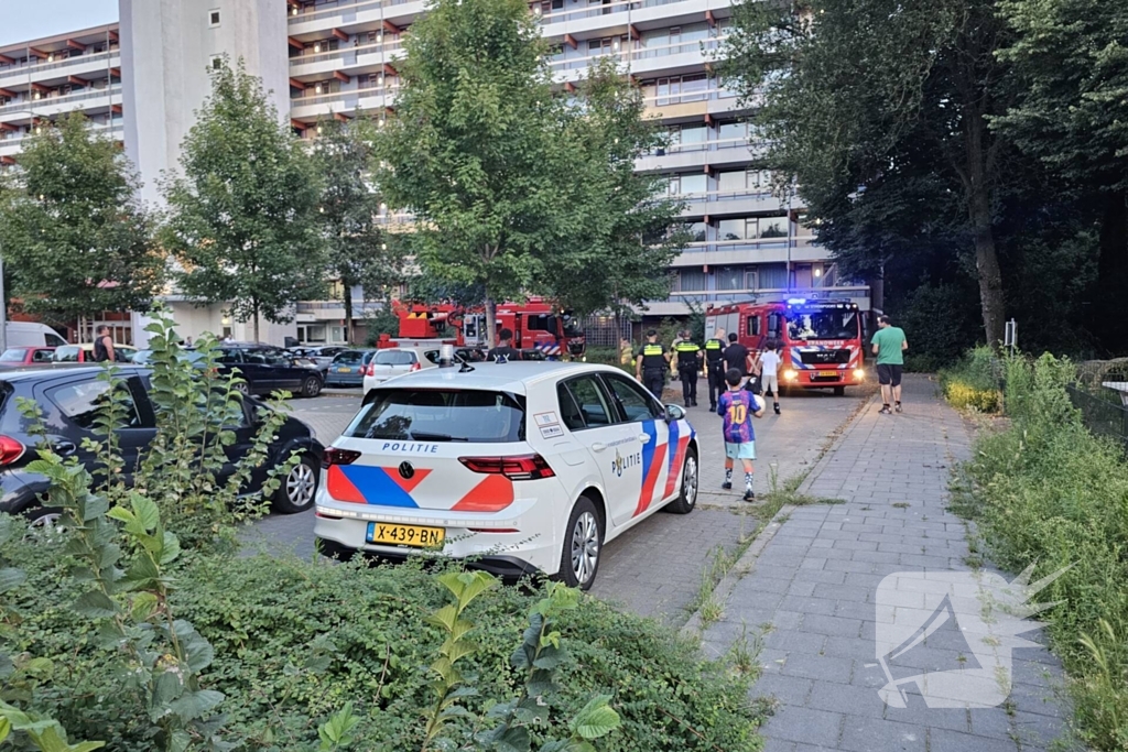 Brandweer ingezet voor brandmelding in flat