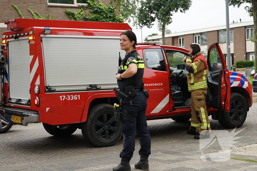 Brandweer ingezet voor brandende matras