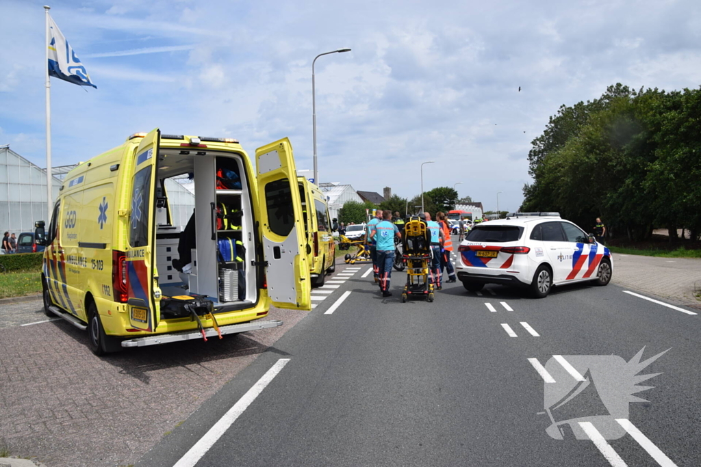 Traumateam ingezet na botsing tussen motorrijder en fietser