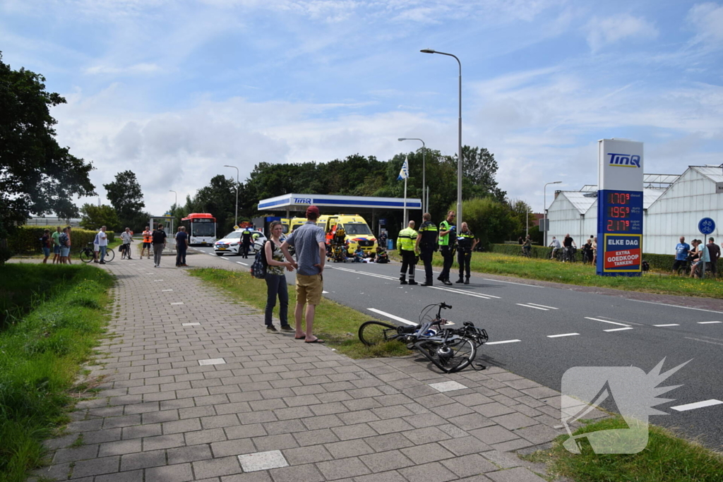 Traumateam ingezet na botsing tussen motorrijder en fietser