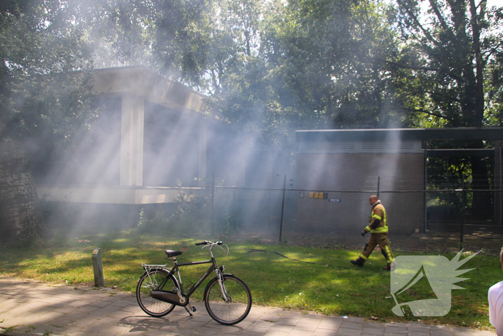 Brandweer blust brand in bosjes