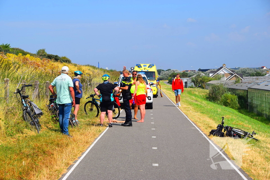 Traumateam ingezet voor gevallen fietser