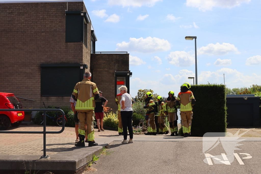 Brandweer ingezet voor gaslekkage in tuin van woning