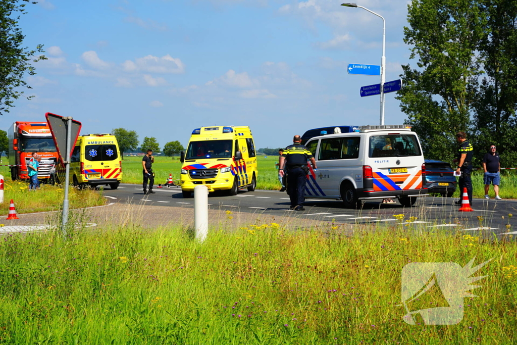 Traumateam ingezet na ongeval met racefietster en bestelbus