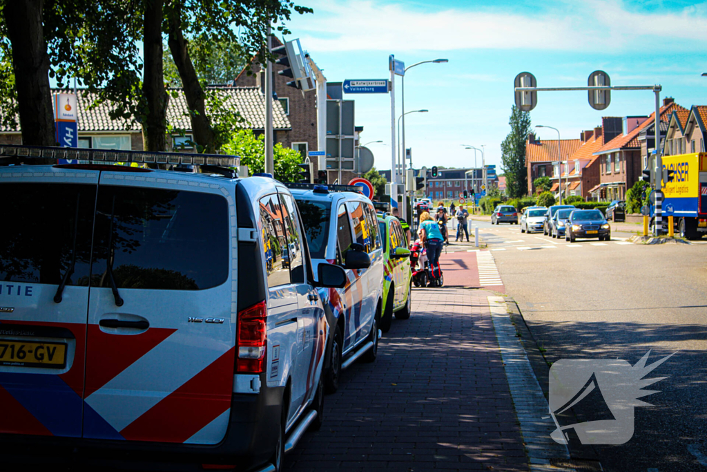 Ongeval tussen fietser en scootmobielbestuurder