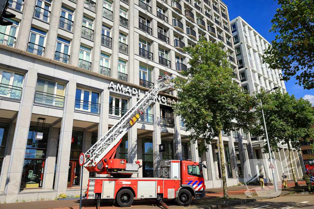 Brandweer ingezet voor brand in hotel