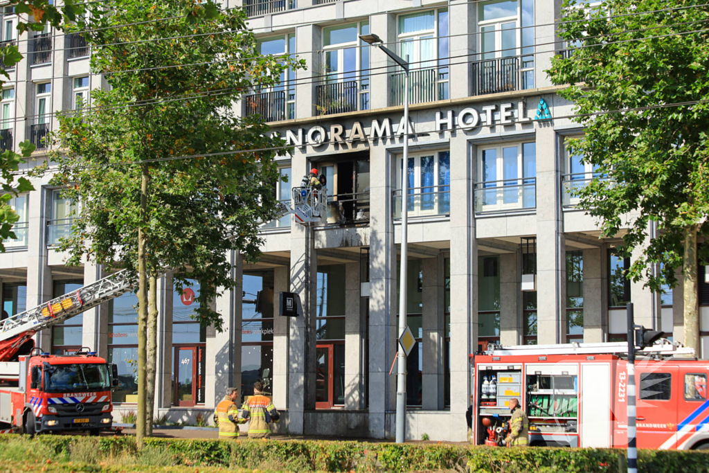 Brandweer ingezet voor brand in hotel