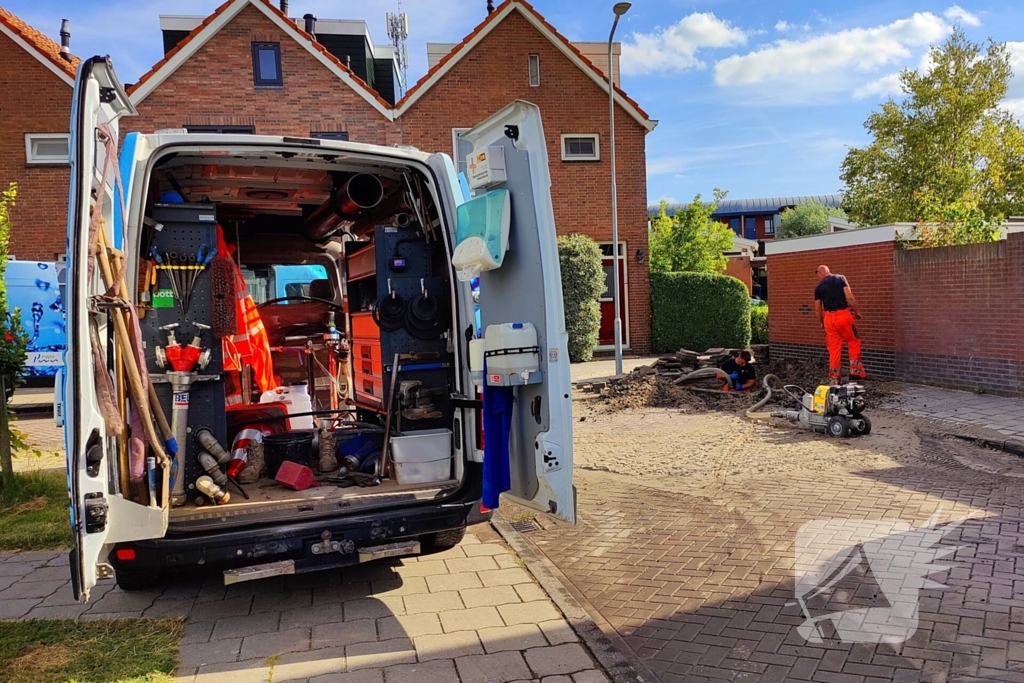 Bewoners urenlang zonder water door leidingbreuk