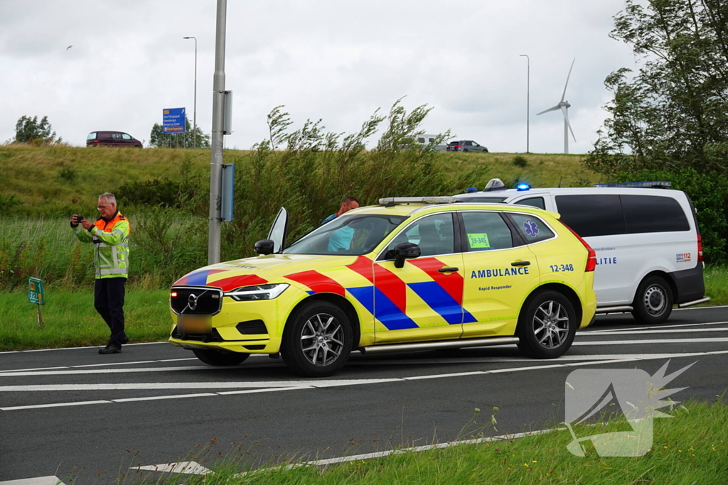 Motorrijder geschept door automobilist