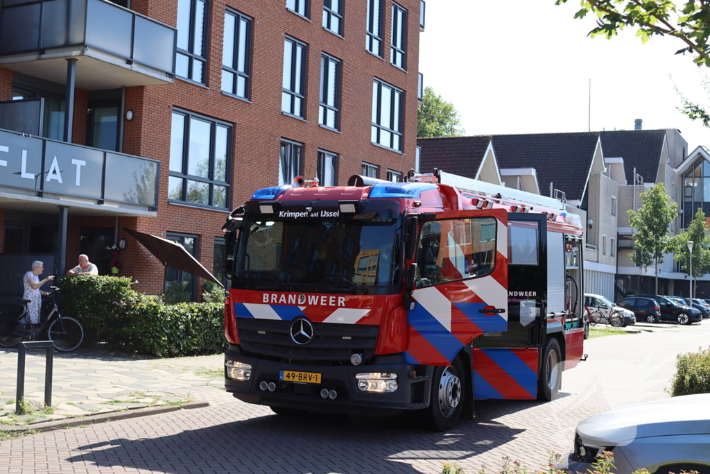 Brandweer ingezet voor brand op balkon