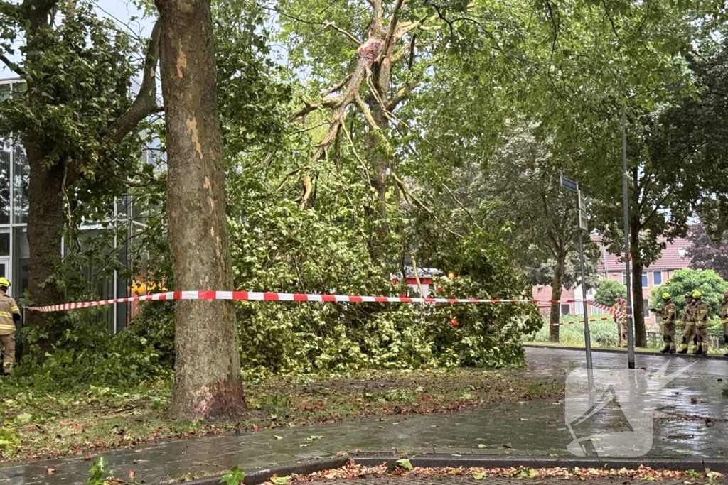 Brandweer druk met stormschade