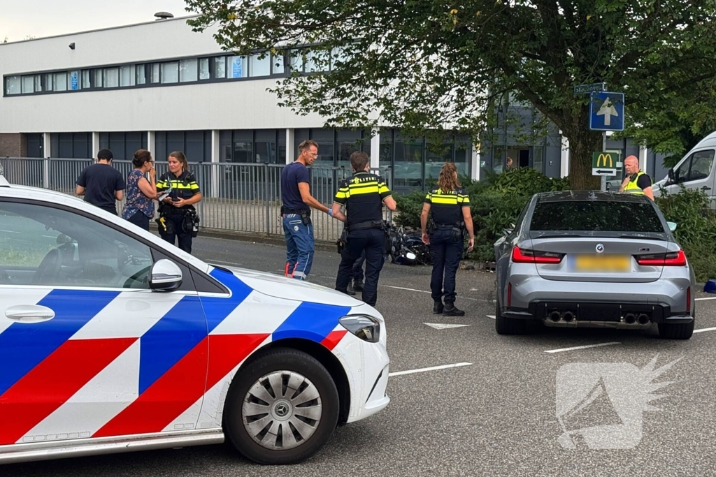 Motorrijder gewond na ongeval met personenauto