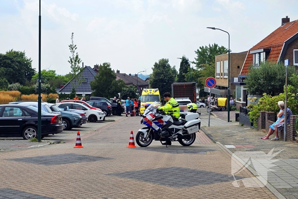 Traumahelikopter geland voor incident op straat