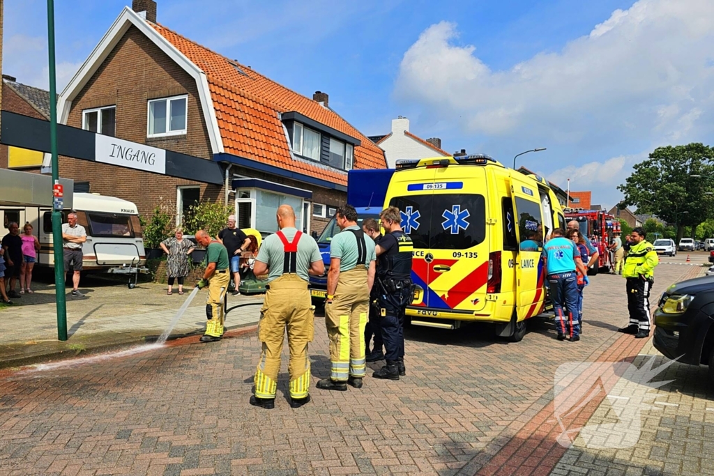 Traumahelikopter geland voor incident op straat