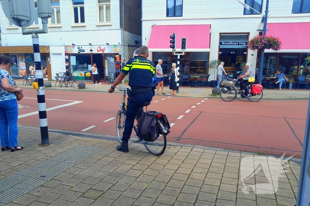 Persoon omgevallen van fiets