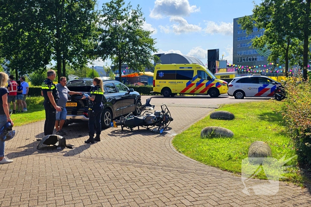 Lesmotor betrokken bij verkeersongeval