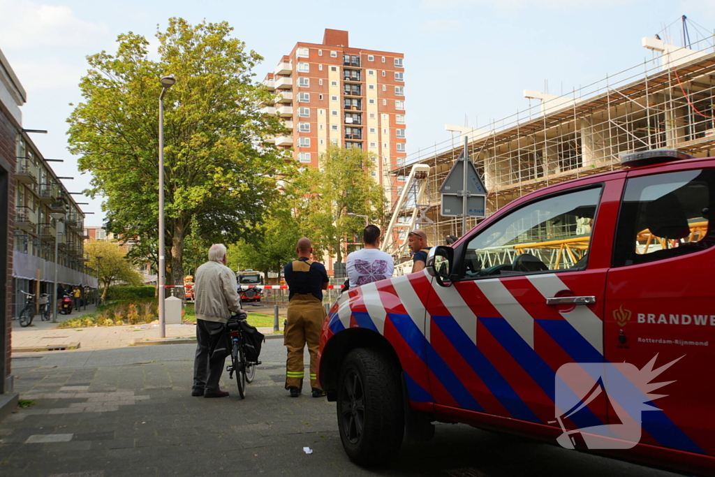 Waterlekkage op bouwterrein