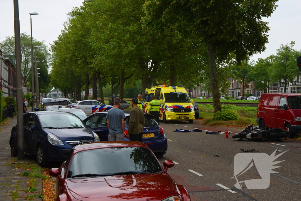 Motorrijder gewond bij verkeersongeval