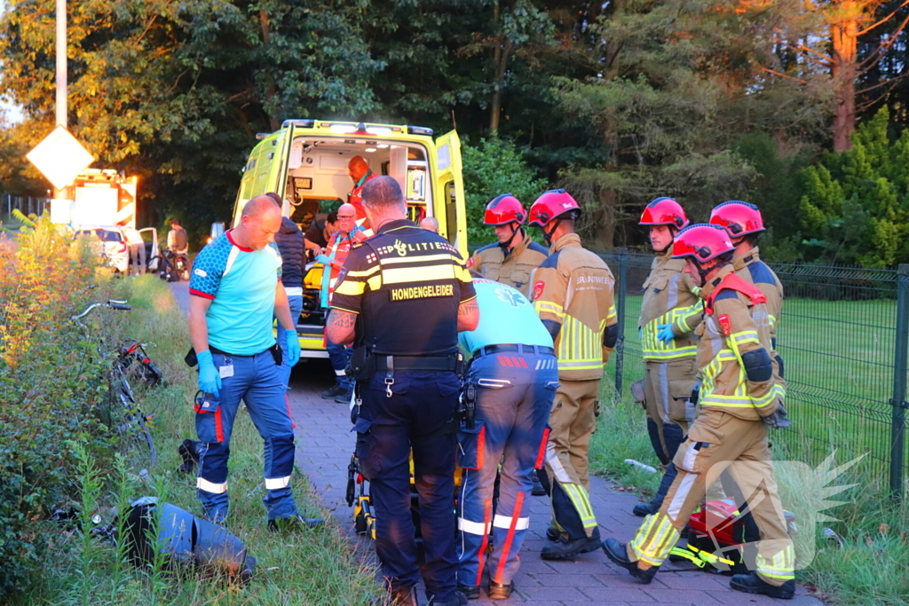 Gewonden na ongeval tussen scooter en fietser