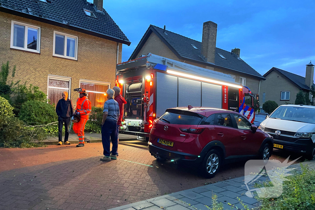 Ravage in straat door storm