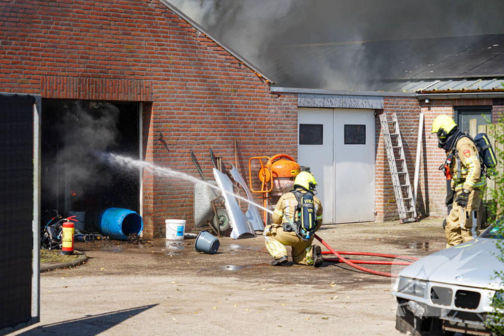 Grote brand in loods na werkzaamheden