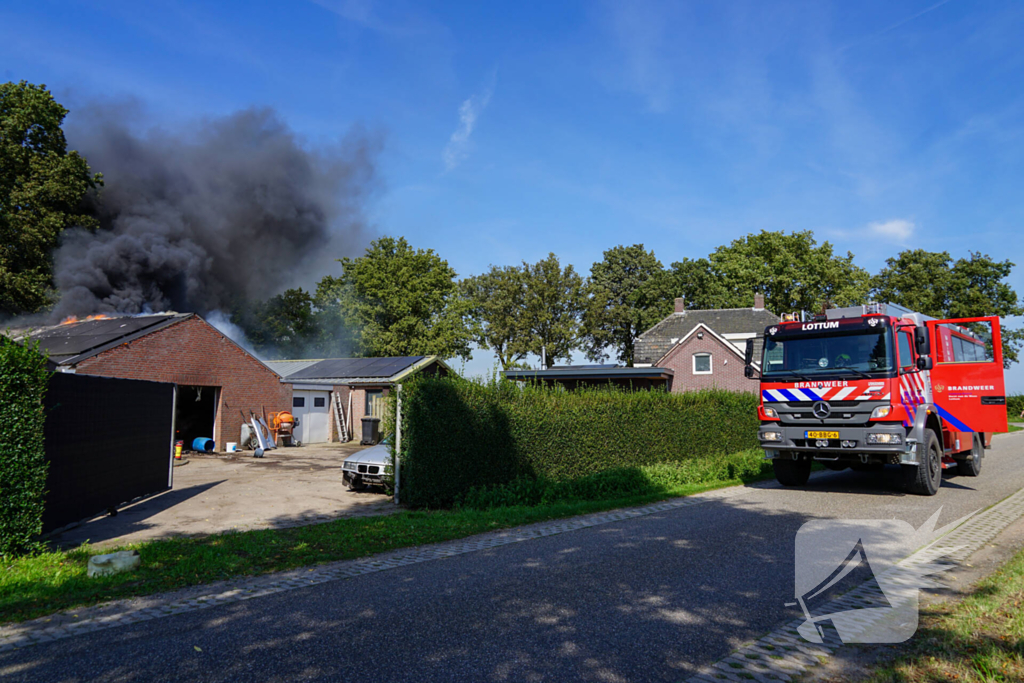 Grote brand in loods na werkzaamheden