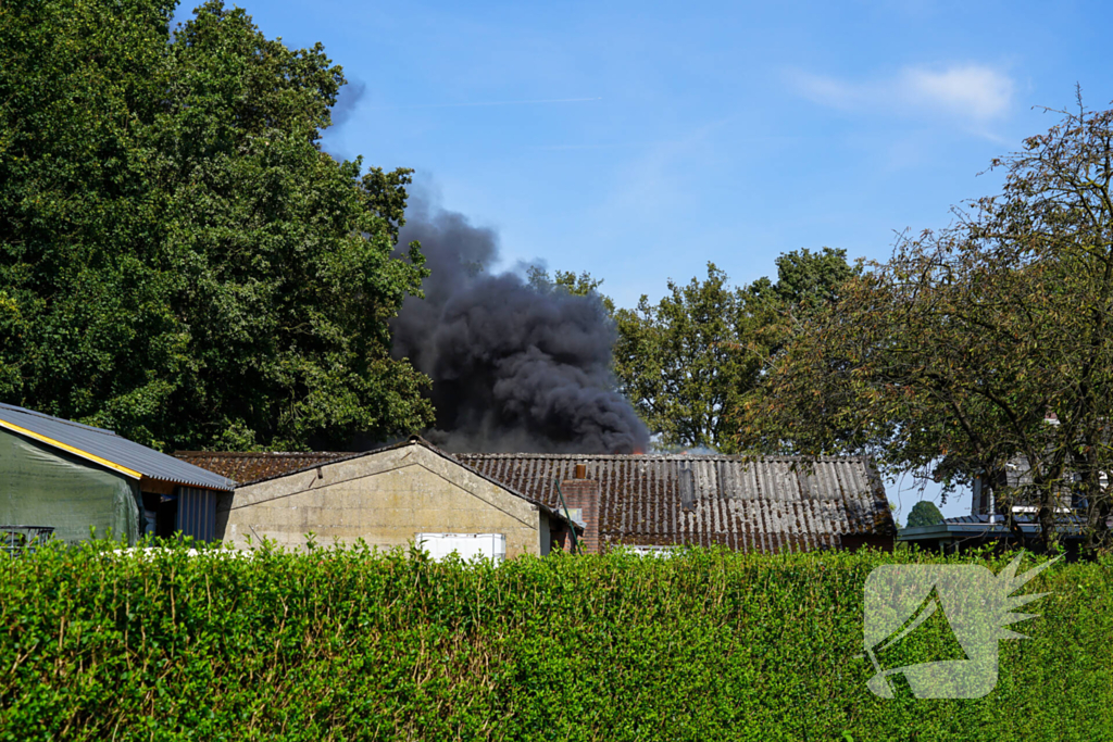 Grote brand in loods na werkzaamheden