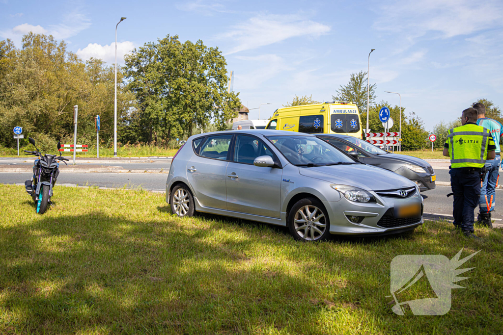 Motorrijder gewond bij aanrijding