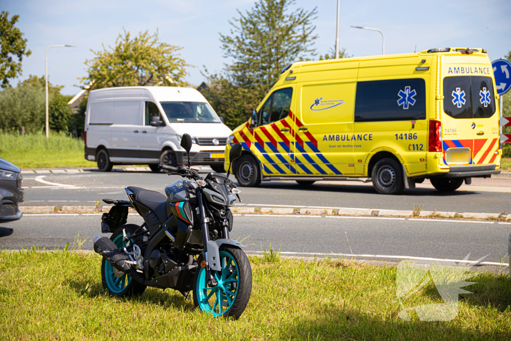 Motorrijder gewond bij aanrijding