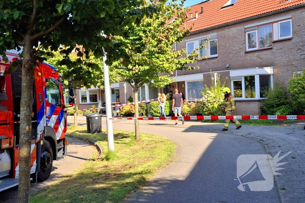 Brandweer zet gebied bij gaslekkage