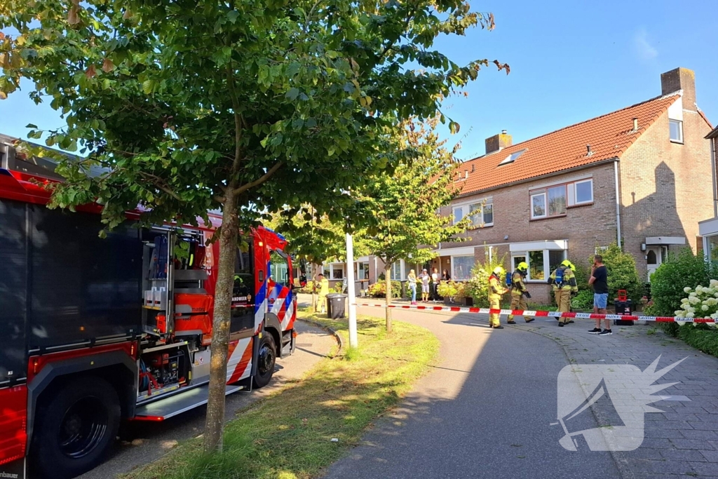 Brandweer zet gebied bij gaslekkage