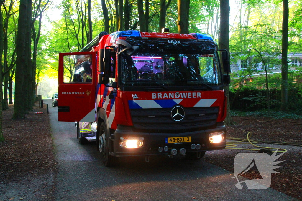 Brand in bos beperkt gebleven