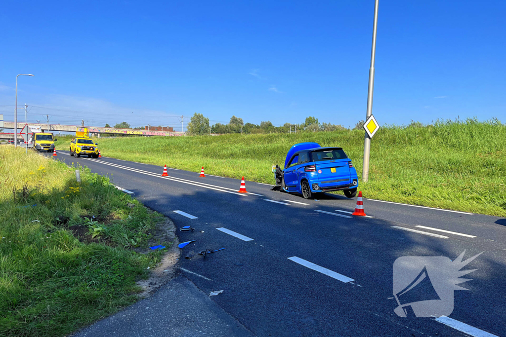 Motorrijder gewond bij botsing met brommobiel