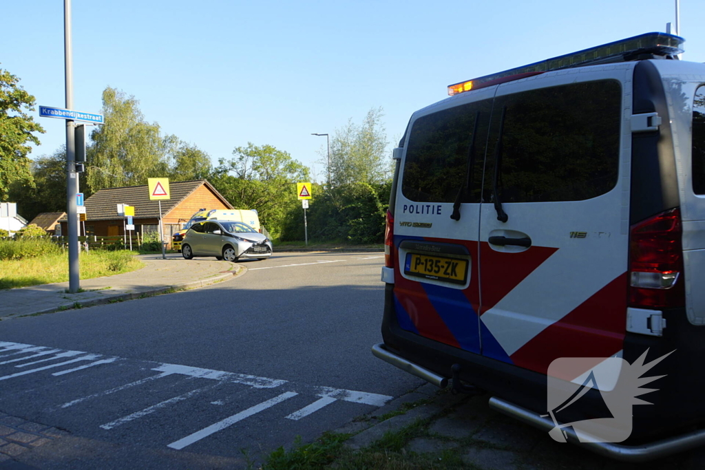 Fietser gewond bij botsing met auto