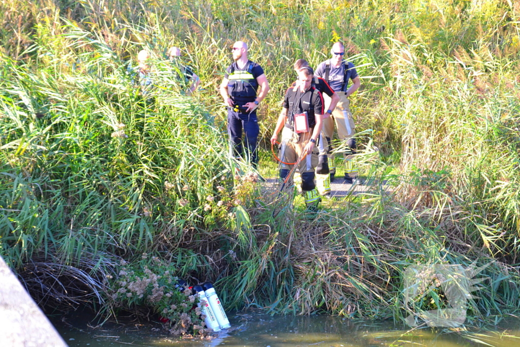 Zoekactie in water na aantreffen fiets