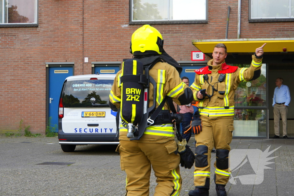 Rookontwikkeling op vijfde verdieping door keukenbrand